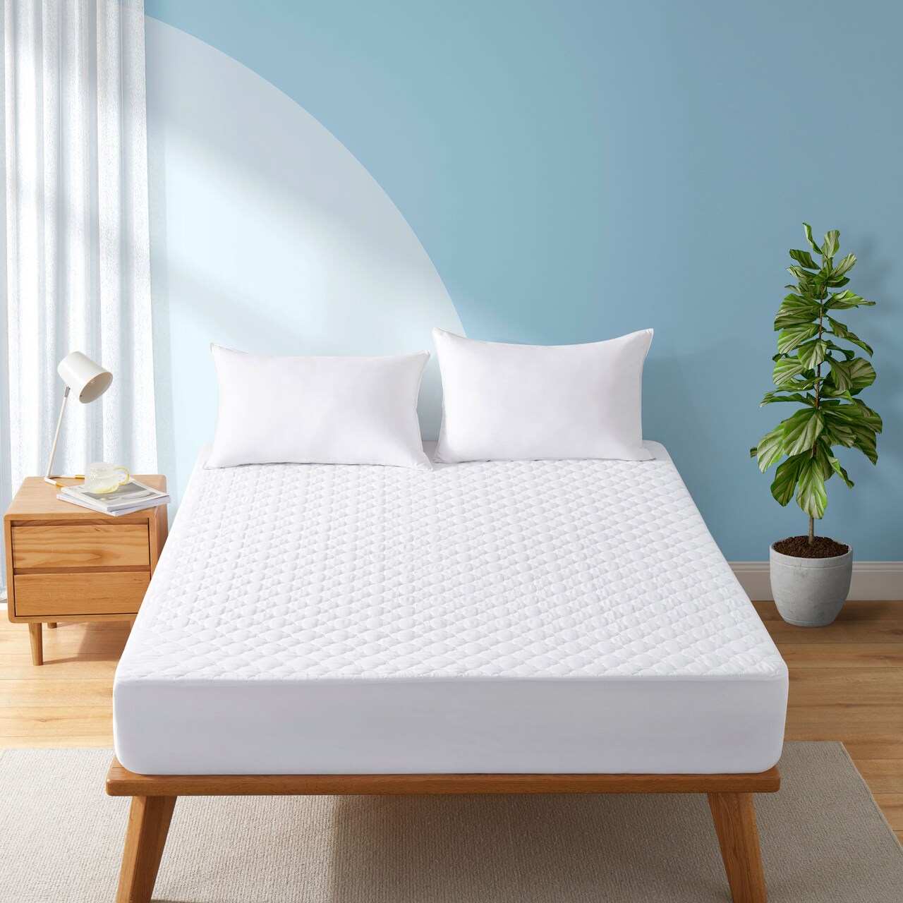 Waterproof Mattress Protector Twin Full Queen King 100% Polyester Tpu Fabric